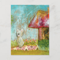 Auspicious Day Whimsical Woodland Mouse Folk Art