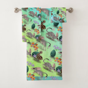 Ausralia Easter Bilby with Emu & Egg Bath Towel Set