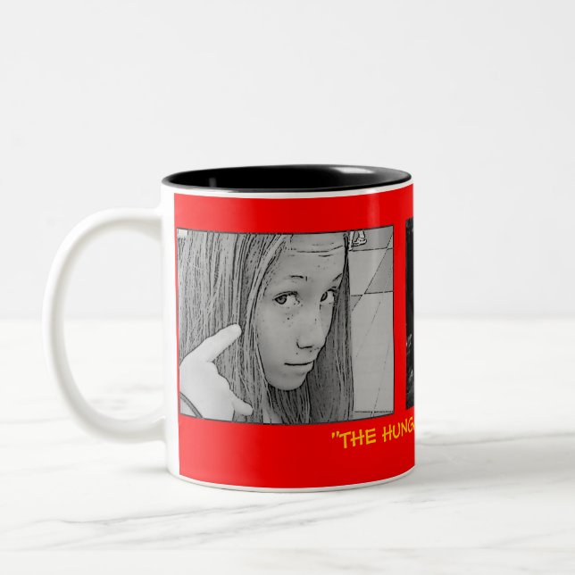 AUSSIE1, EDDIE BW FACE, Hello clueless!, "THE H... Two-Tone Coffee Mug (Left)