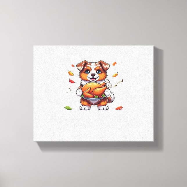 Aussie 178 Thanksgiving Oversized T-Shirt.png Canvas Print (Front)