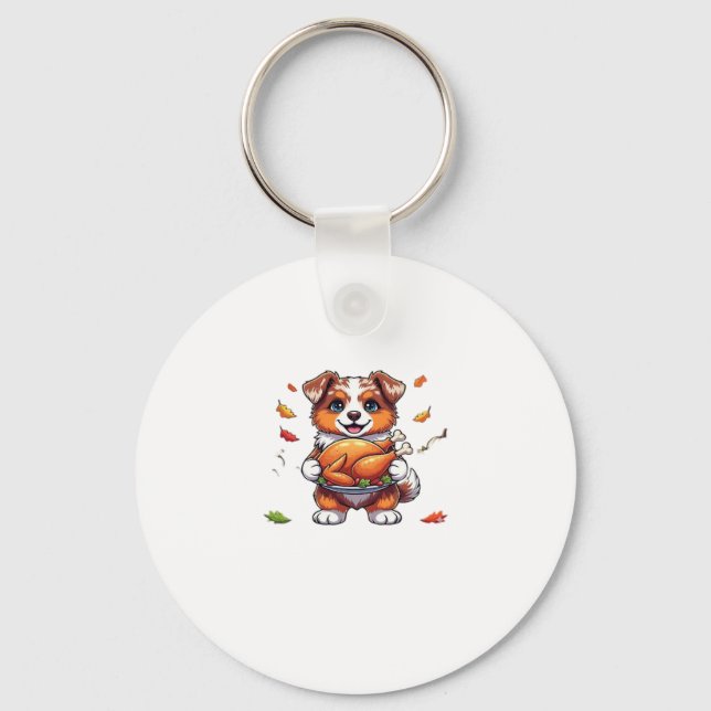 Aussie 178 Thanksgiving Oversized T-Shirt.png Keychain (Front)