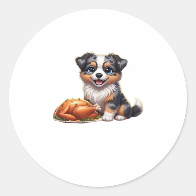 Aussie 180 Thanksgiving Classic T-Shirt.png Classic Round Sticker (Front)