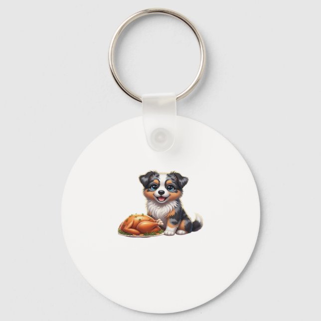Aussie 180 Thanksgiving Classic T-Shirt.png Keychain (Front)