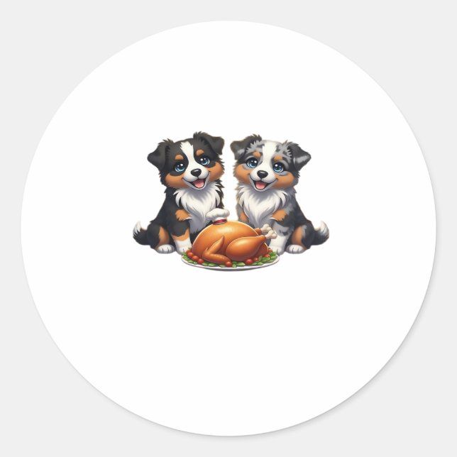 Aussie 184 Thanksgiving Classic T-Shirt.png Classic Round Sticker (Front)