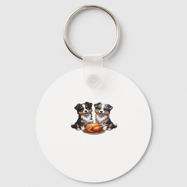 Aussie 184 Thanksgiving Classic T-Shirt.png Keychain (Front)