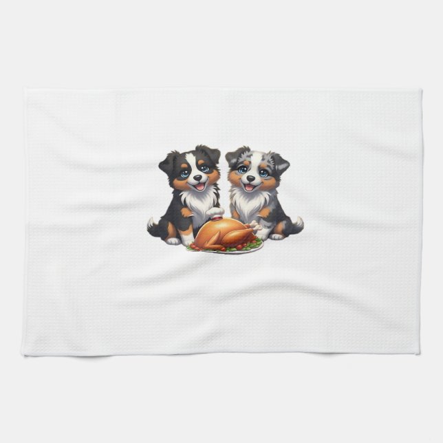 Aussie 184 Thanksgiving Classic T-Shirt.png Kitchen Towel (Horizontal)