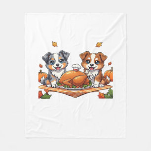 Aussie 184 Thanksgiving Oversized T-Shirt.png Fleece Blanket