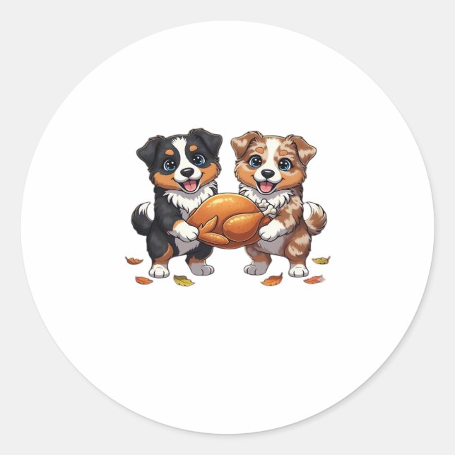 Aussie 186 Thanksgiving Classic T-Shirt.png Classic Round Sticker (Front)