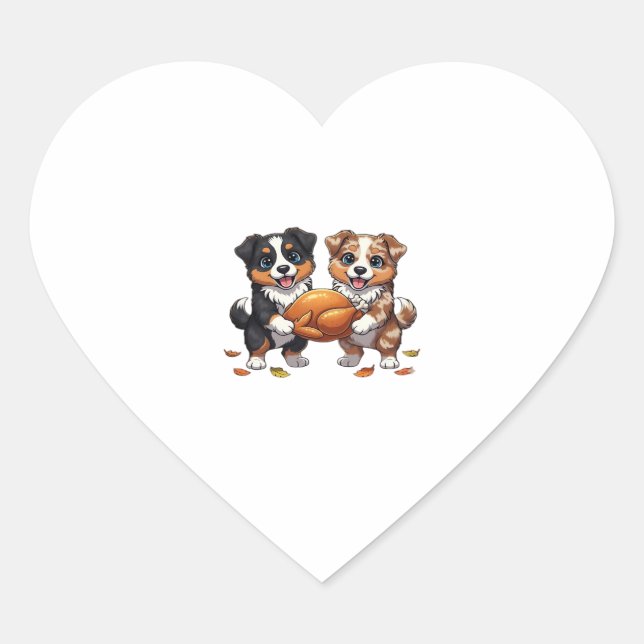 Aussie 186 Thanksgiving Classic T-Shirt.png Heart Sticker (Front)