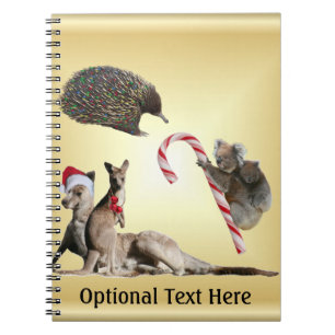 Aussie Animal Christmas Customisable Notebook