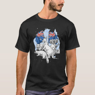 Aussie Animal Platypus Wombat Koala Kangaroo Austr T-Shirt