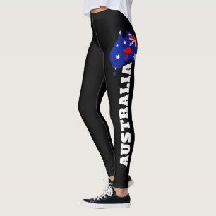 Aussie Australia Flag Leggings - Patriotic Wear