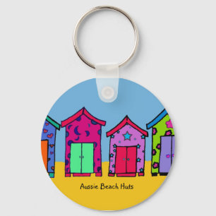 Aussie Beach Huts keychain