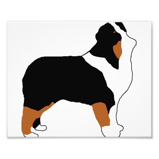 aussie black tri silo photo print (Front)