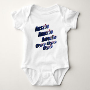 Aussie Chant Oye Oye Oye Picture Logo, Baby Bodysuit