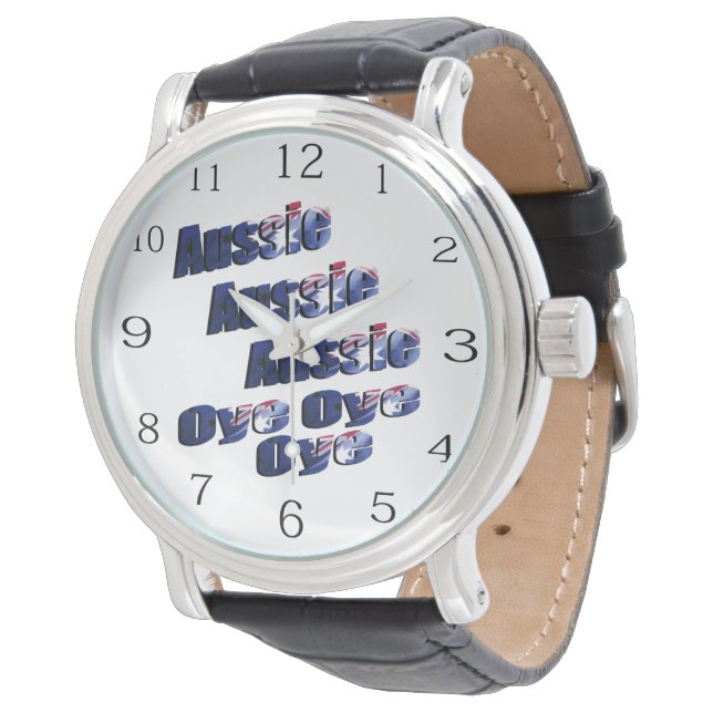 Aussie Chant Oye Oye Oye Picture Logo,  Watch (Angled)