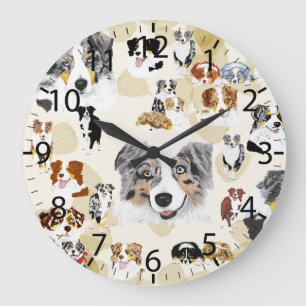 Aussie Collage Large Clock