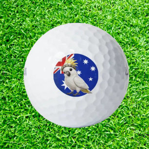 Aussie Cutest  Cockatoo Golf Balls