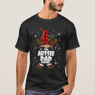 Aussie Dad Gnome Christmas Australian Shepherd Pap T-Shirt