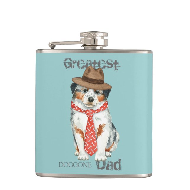 Aussie Dad Hip Flask (Front)