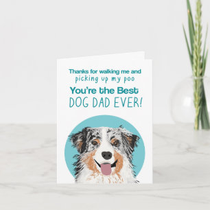 Aussie Dog Dad's day card