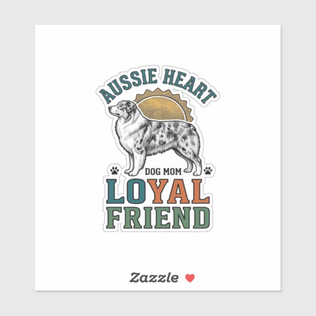 Aussie Dog Lover Vintage Engraved Shepherd Art_1 (Sheet)