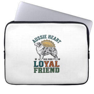 Aussie Dog Lover Vintage Engraved Shepherd Art_1 Laptop Sleeve