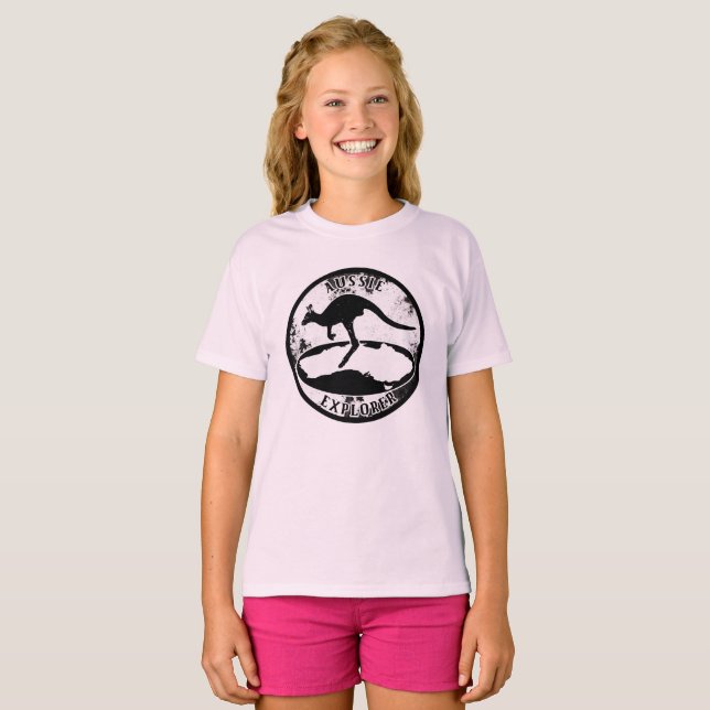 Aussie Explorer in grunge   T-Shirt (Front Full)