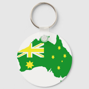 Aussie Flag Map Keychain