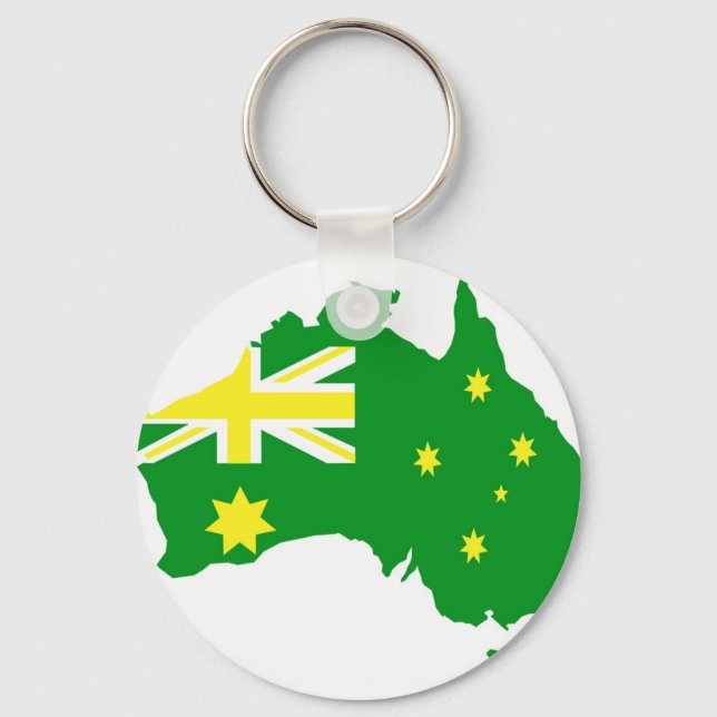 Aussie Flag Map Keychain (Front)