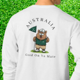 Aussie Golfer Wombat T-Shirt