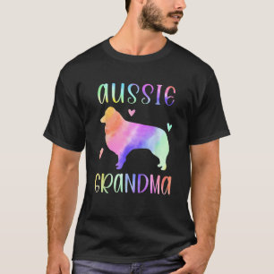 Aussie Grandma Australian Shepherd Nana Rainbow Wa T-Shirt