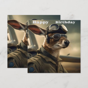 Aussie Kangaroo King Of The Airways, Carte Anniver