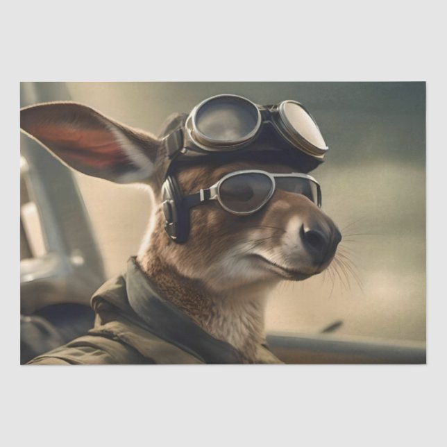 Aussie Kangaroo King Of The Airways, Tissue Paper (Front)