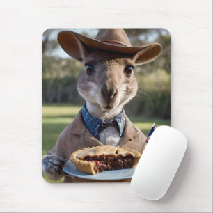 Aussie Kangaroos Love Australian Made Meat Pies, Mouse Pad
