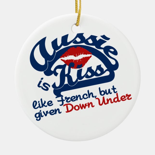Aussie Kiss ornament (Front)