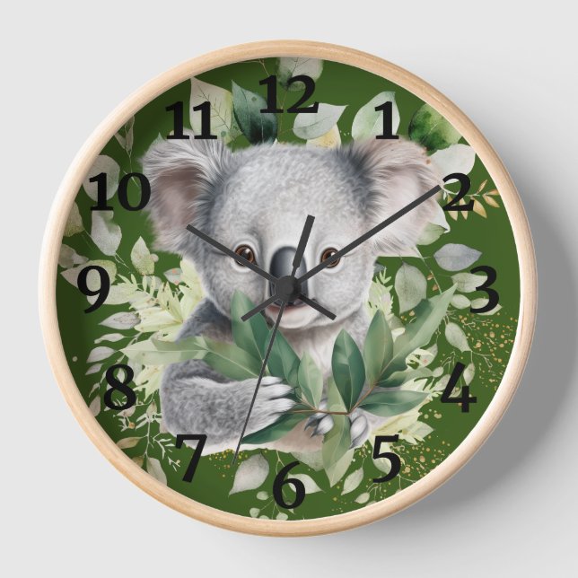 Aussie koala bear clock  (Front)