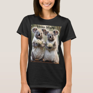 Aussie Koala Bear Wedding Ladies Hens Night Tshirt