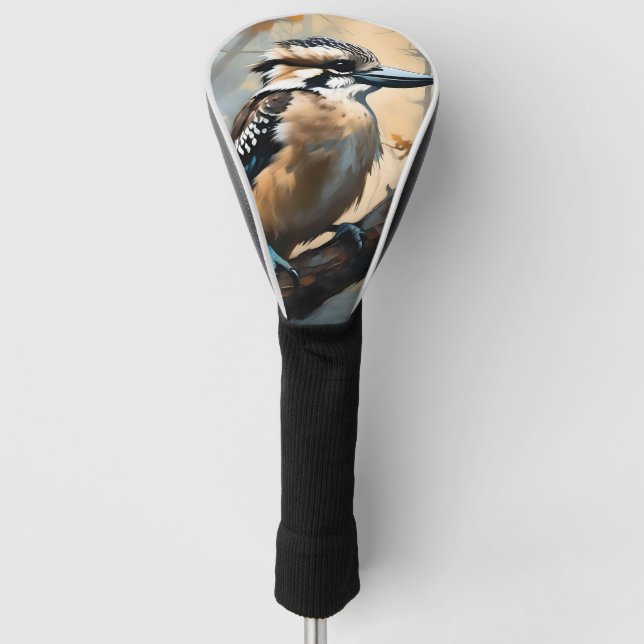Aussie Kookaburra Oil Paint, Golf Head Cover (Front)