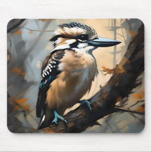 Aussie Kookaburra Oil Paint, Mouse Pad