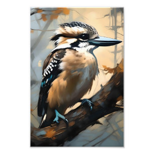 Aussie Kookaburra Oil Paint,  Photo Print