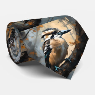 Aussie Kookaburra Oil Paint, Tie