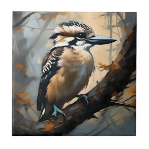 Aussie Kookaburra Oil Paint,  Tile