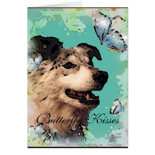 Aussie Mix Butterfly Kisses Card (Front)