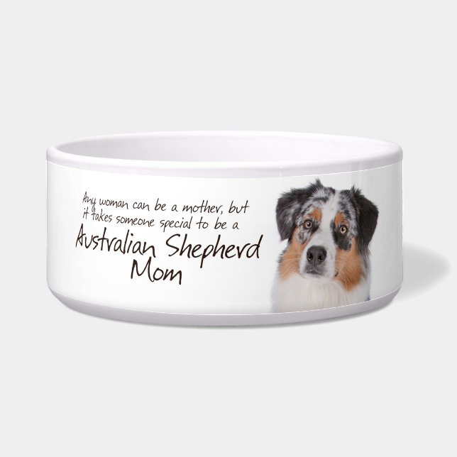 Aussie Mom Dog Bowl (Front)