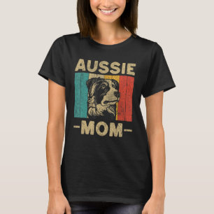 Aussie Mom  Retro Australian Shepherd T-Shirt