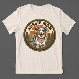 Aussie Mom Tee   Australian Shepherd Mom Gift