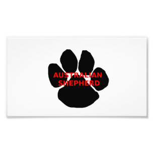 aussie name paw photo print
