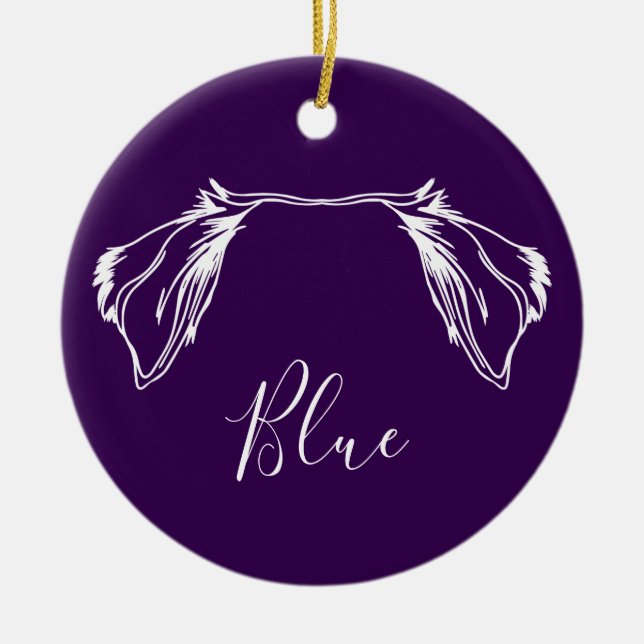 Aussie Ornament (Paw Prints) (Front)