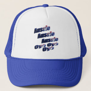Aussie Oye Picture Logo, Blue Trucker Hat